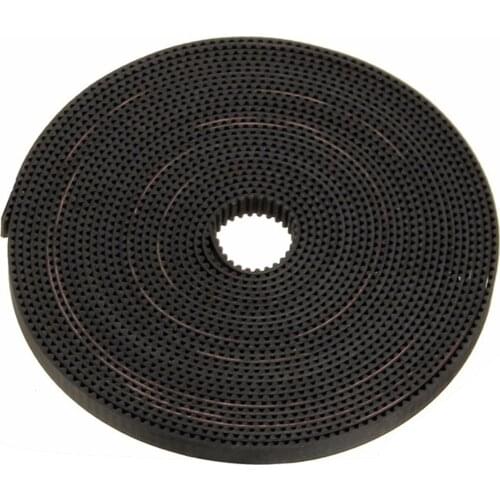 XCR3D 2GT Timing Belt, GT2 Open Synchronous Belt, 6mm Width PU, Black Color, 2mm Pitch, 1meter 5M Length, 3D Printer Part