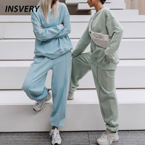 Two Piece Set Casual Tracksuit Women Autumn Winter Long Sleeve Sweatshirt Pants Women Set Fashion Sportswear Streetwear 2021