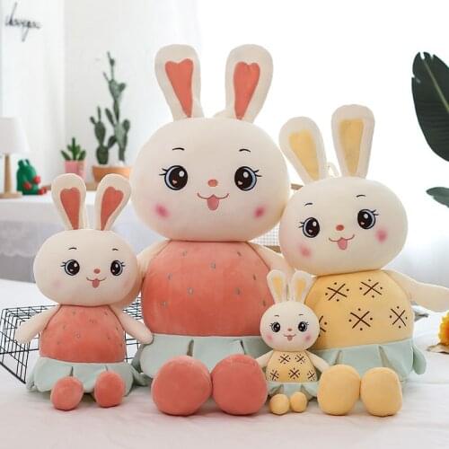 1pc 35-100CM Lovely Fruits Rabbit Plush Toys Cute Kawaii Bunny Dolls Stuffed Soft Animal Toys for Child Kids Birthday Gift