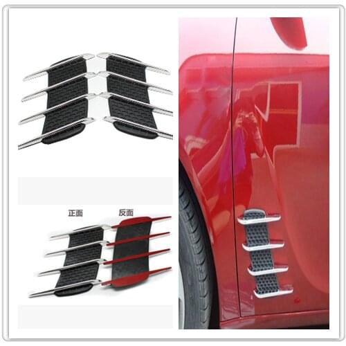 2Pcs Cool Chrome Shark Gills 3D Car Stickers Side Vent Air Flow Sticker for Lexus IS350 GS430 RX400h RX330 IS250 ES330