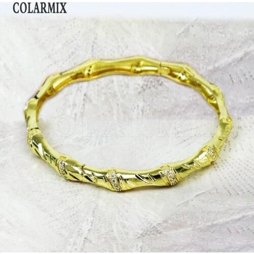 3 Pcs Metal Punk jewelry bangle Gold color Metal bangle Jewelry charms Bracelet Gold color Women bangle 31411