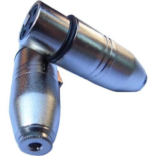 50pcs/lot 3Pin XLR female to 3.5mm stereo female audio Microphone Adapter Connector xlr female to 3.5mm female audio connecotr