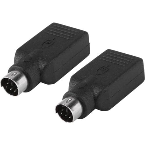 2pcs PS/2 PS2 Male to USB Female Adapter Converter for USB Mouse Desktop Computer Mice Accessories 40*18*12mm Adapter