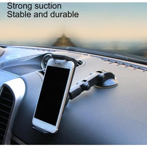 Car Phone Holder 2-in-1 Strong Suction Mini Universal Tablet PC Bracket for Dashboard