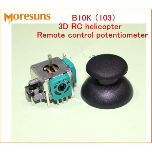 Free Ship 20pcs B10K with confirm button joystick rocker/3D RC helicopter control potentiometer