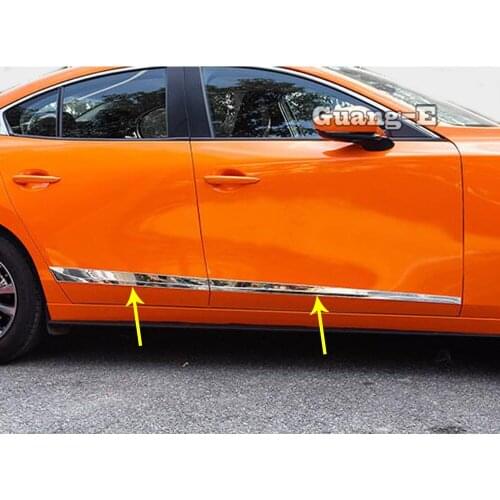 For Mazda 3 Mazda3 Axela M3 2019 2020 2021 Car Body Cover Protection Side Body Door Trim Stick Strip Molding Bumper Frame