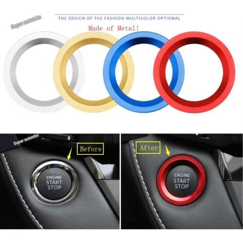 Lapetus Engine Start Stop Push Button Key Hole Switch Ring Cover Trim For TOYOTA RAV4 RAV 4 2016 2017 2018 Accessories Interior