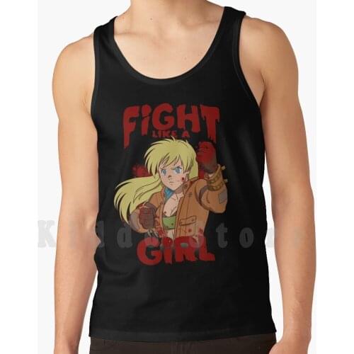 Tank Tops Vest 100% Cotton Anime Manga Strong Fight Nikaido Serie Popular Dorohedoro Japan Japanese Geek Girls