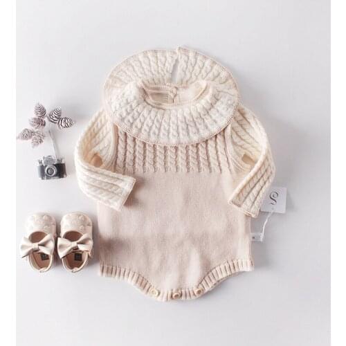 Newborn Baby Girls Bodysuit Casual 100% Cotton Infantil 0-24 Months Kids Girls Clothes Kintted Birthday New Years Clothing Girls