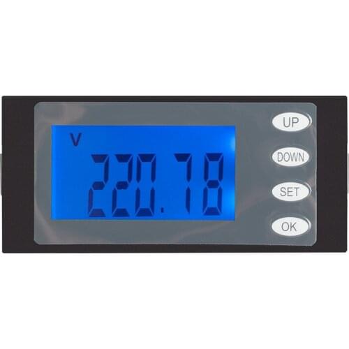 Single Phase AC Digital Voltmeter Ammeter Volt Amp Watt KWh Time Electric Voltage Tester Peacefair 220V 20A 5IN1 For Home