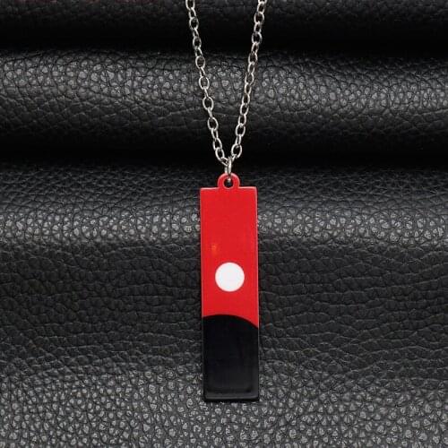Anime Toyko Revengers Necklace Square Izana Kurokawa Hanafuda Acrylic Pendant Necklace Statement Chain Colar Fans Gift