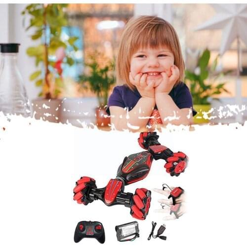 Remote Control Car Big Wheel Stunt Deformation Colorful Climbing Music Gesture Light Sensor Speed Off-road L8N0