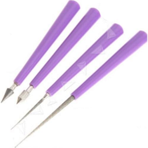 Bead reaming needle grinding needle file diamond manual supplies 4 pieces of set of grinding tools
