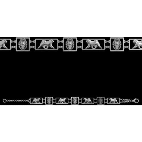 Adjustable Samoyed square frames Bracelet Pet dog Jewelry free ship