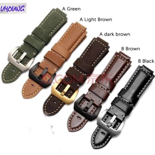 For Temix time tide series leather watch belt TW2R55500 T2N720 T2N721 T2N739 knob 16mm width 24mm watch band