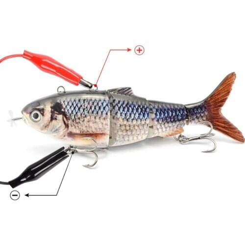Robotic Fishing Lures Multi Jointed Bait Segments Electric Wobblers For Pike Auto Swimbait USB Rechargeable LED Light Swimming