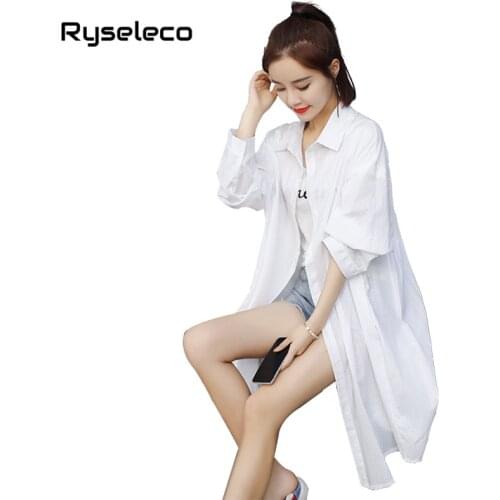 Женские белые рубашки Ryseleco China At AliExpress