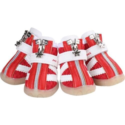 Pet Shoes Mesh Breathable Outdoor Non-Slip Dog Paw Protective Cover Soft Comfortable Durable Breathable Pet Supplies