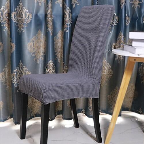 Super Soft Polar Fleece Fabric Chair Cover Elastic Spandex Chair Covers For Dining Room/Kitchen Stretch Chair Cover With Back