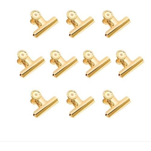 30 Pack 1 Inch Small Bulldog Hinge Clips, Metal Binder Paper Clips File Paper Money Clamps for Tags Bags, Shops, Office and Ho