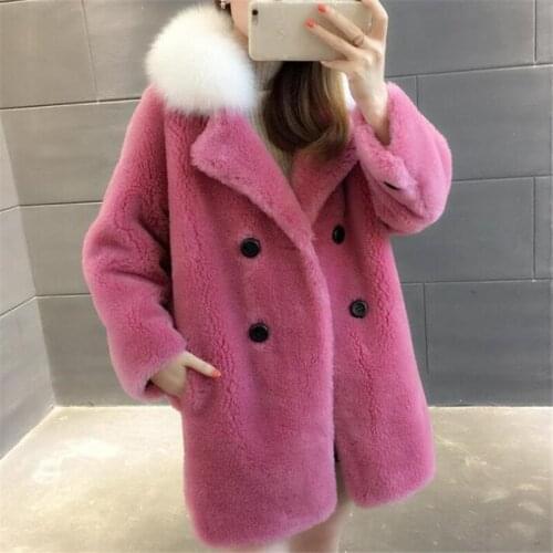 ZXRYXGS Women's Long Sheepskin Coats
