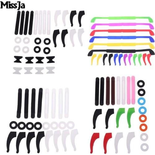 1 Set Silicone Anti-slip Round Eyeglass Retainers Nose Pads Ear Hooks Glasses