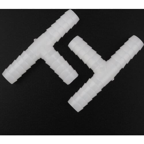 5pcs 4-25mm PE Plastic Hose Connectors Tee Joint Irrigation Hose Connectors Aquarium Tank Connector Air Pump Hose Pipe Connector