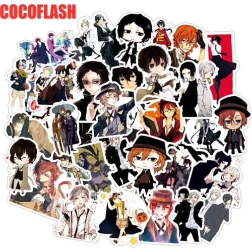 10/50Pcs/set Cartoon Bungo Stray Dogs Anime Waterproof Sticker For DIY TOY Guitar Scrapbook Skateboard Snowboard Laptop Luggage