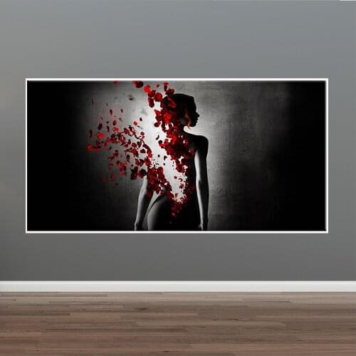 Abstract Body Butterfly Woman Canvas Art Posters Home Decoration Abstract Canvas Painting Picture Living Home Bedroom Unframed