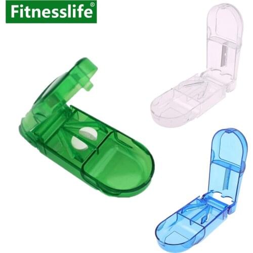 Pill Cutter Splitter Multiple Tablet Cutter Bulk Box Case Medicine Vitamin Drug Folding Holder Health Care Portable Convenient