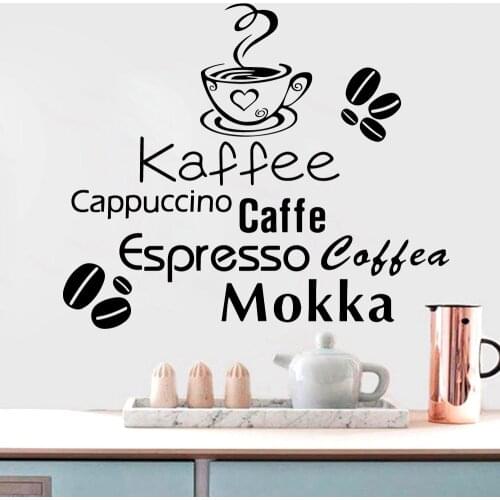 Diy Coffee Stickers Home Decoration Wall Decor For Kitchen Decoration Home Decor Wall Stickers Vinyls
