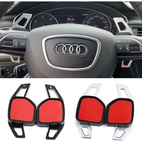 For Audi S3 S5 S6 SQ5 A3 8P 8V A4 B8 8K A5 A6 4G C7 A7 C6 Q3 Q5 Car Steering Wheel Shifter Paddles Extension DSG Quick Stickers