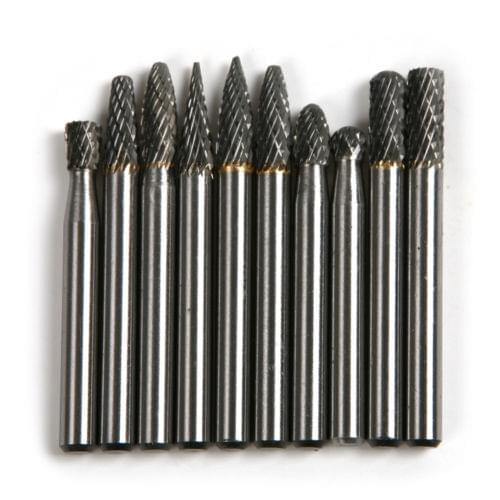 Fixmee 10pcs 6mm Tungsten Carbide Rotary Burrs Points File Grinder Cutter Bit