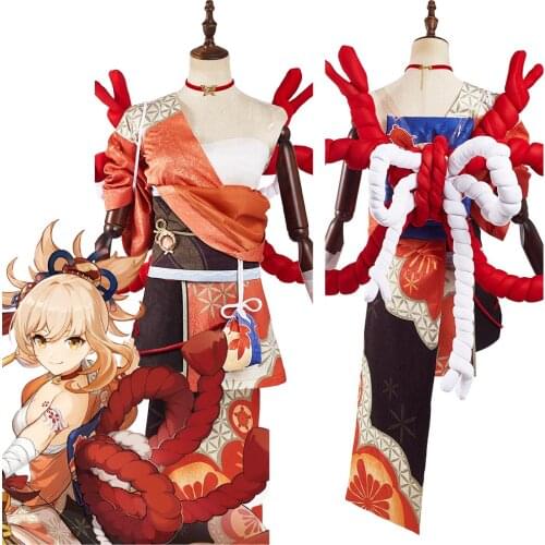 Genshin Impact Yoimiya Cosplay Costume Outfits Halloween Carnival Suit