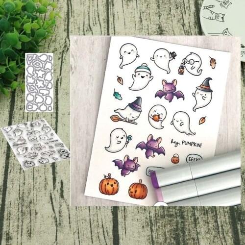 Halloween ghost Metal Cutting Dies and Stamps for Scrapbooking Steel Craft Die Cut Embossing Paper Card Album Stencil