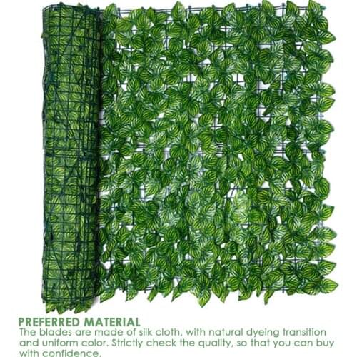 0.5*3m Artificial Fence Green Plant Leaf Plastic Fence Outdoor Courtyard Garden Decorative Plant Green Leaf Fence Guardrail