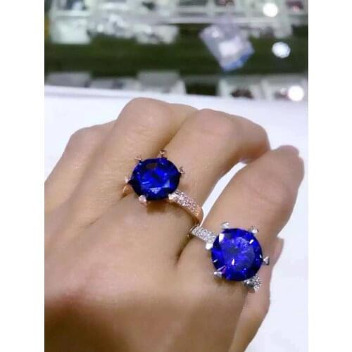 Best Gift Real and Natural Natural And Real Kyanite Ring 925 sterling silver Fine jewelry Kyanite Ring