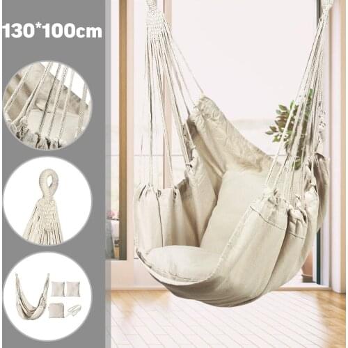 Hammock Chair Outdoor Indoor Garden Bedroom Furniture Outdoor Hanging Chair For Child Adult Safety Camping Swing Chair