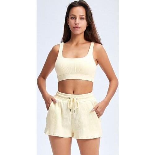 Fashion Sport Ladies Casual Sleeveless Ribbed Crop Top Vest and Pants Jogging Suit Solid Spring Women Two Piece Set