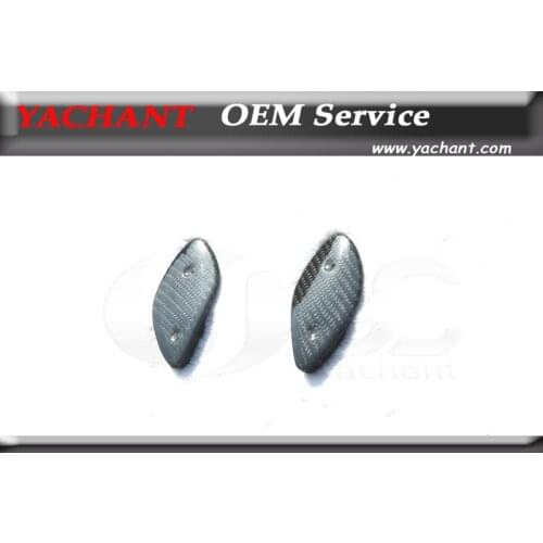 Car-Styling Carbon Fiber Trunk Spoiler End Caps Fit For 1999-2002 Syline R34 GTT GTR OEM Rear Spoiler End Caps