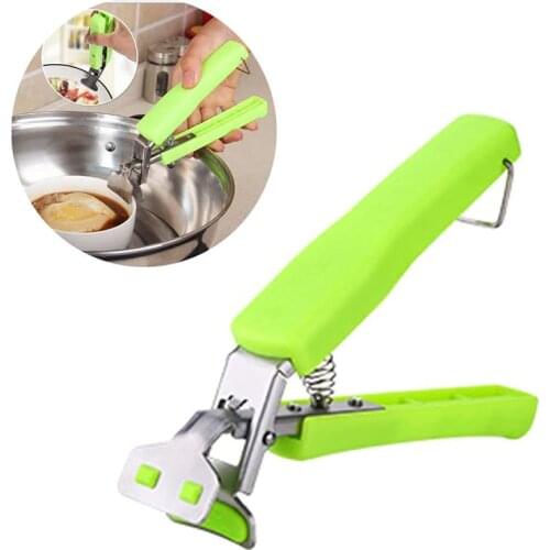 New Dish Clamp Plate heat proof Anti-scalding Kitchen Silicone Bowl Pan Pot Gripper Clip Spoon Holder