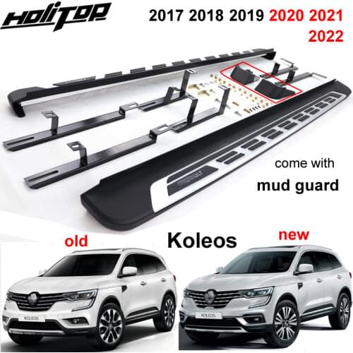 Newest side step side nerf bar running board for Renault new Koleos 2017 2018 2019 2020,from ISO9001 big factory,gift mud guard