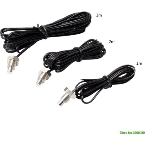 NTC 10K Thermistor Temperature Sensor M8 Thread Probe Cable 1m 2m 3m Waterproof
