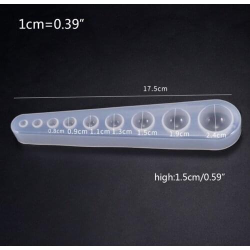 UV Resin DIY Crystal Epoxy Mold Multi-standard Hemisphere Collection Mold Round Ball Pendant Jewelry Silicone Molds