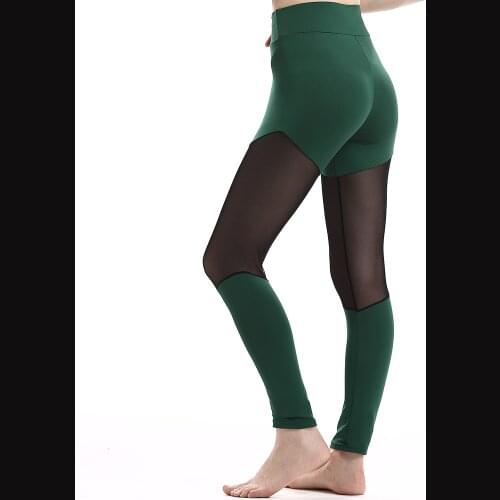 Factory Outlet Yarn Patchwork Gym Leggings Yoga Women Sports Pants Training Female Free Shipping