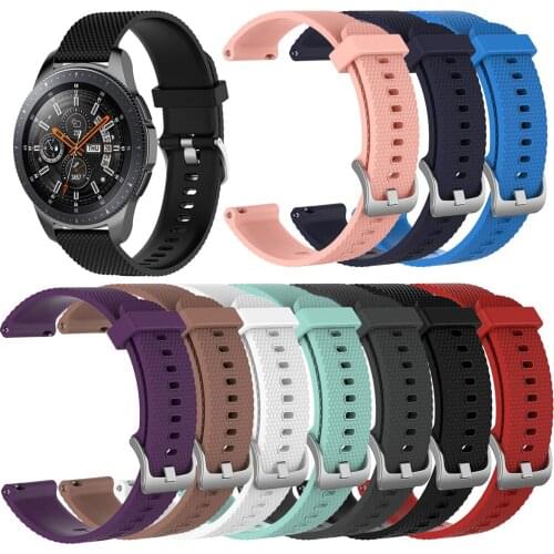 Silicone Smart Watchband Bracelet Wrist Strap 20mm /22mm for Samsung Galaxy Watch 42mm /46mm SM-R800 GPS Smart Watch Band Strap