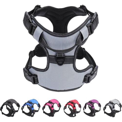 Dog Harness Nylon No Pull Vest Soft Adjustable Safety Harness For Dogs Small Large Running Training Chest Strap dog accessories