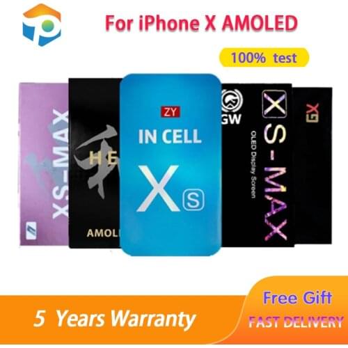 AAA+++ OLED For iPhone X XR XS Max LCD Screen Replacement For iPhone X Display With 3D Force Touch True Tone No Dead Pixel