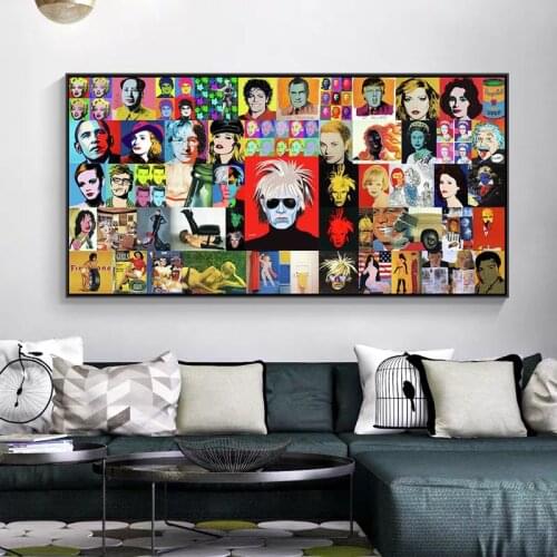 Modern Pop Art International Superstar Avatar Collection Huge Graffiti Canvas Painting Interior Decoration Painting(No Frame)
