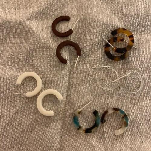 Women Earring Trend Hoop Ear Stud 2021 Woman Piercing Accessories Korean Fashion Retro Luxury Womnes Vintage Jewelry